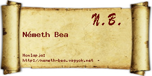 Németh Bea névjegykártya