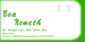 bea nemeth business card